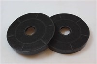 Carbon filter, Silverline cooker hood - 155 mm (2 pcs)