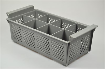 Cutlery basket, universal industrial dishwasher - 150 mm x 390 mm x 210 mm (8 compartments)